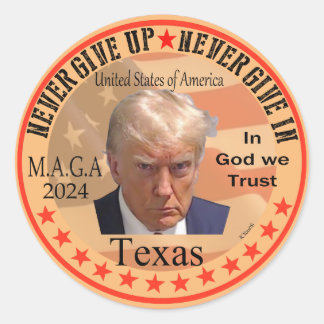 Trump for Texas, Orange Man Convicted Red Wave  Classic Round Sticker