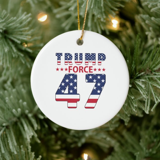 Trump Force 47 Ceramic Tree Decoration (Tree)
