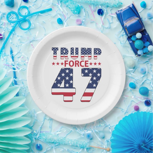 Trump Force 47 Paper Plate (Party)