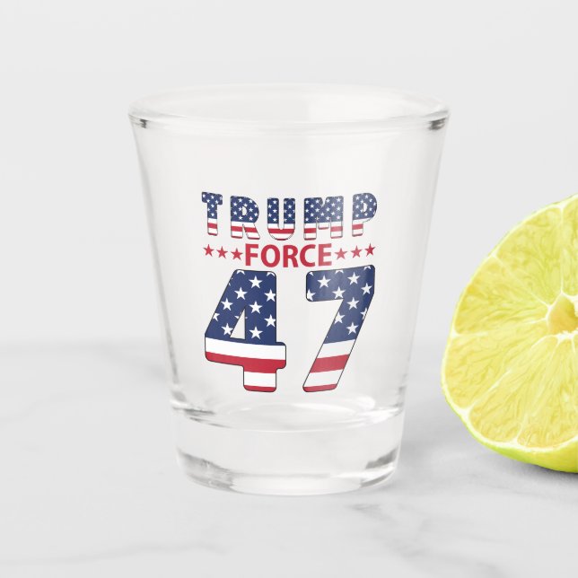 Trump Force 47 Shot Glass (Front)