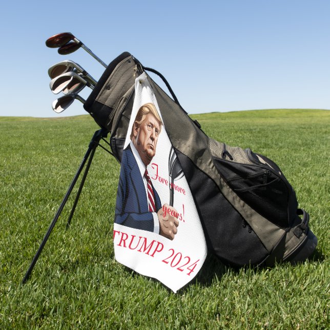 Trump: Fore more years of greatness! Golf Towel (Green)