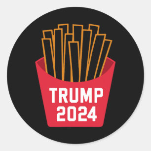 Trump French Fries 2024 Trump 2024 Trump Fries  Classic Round Sticker