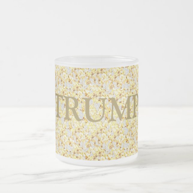 TRUMP  FROSTED GLASS COFFEE MUG (Center)