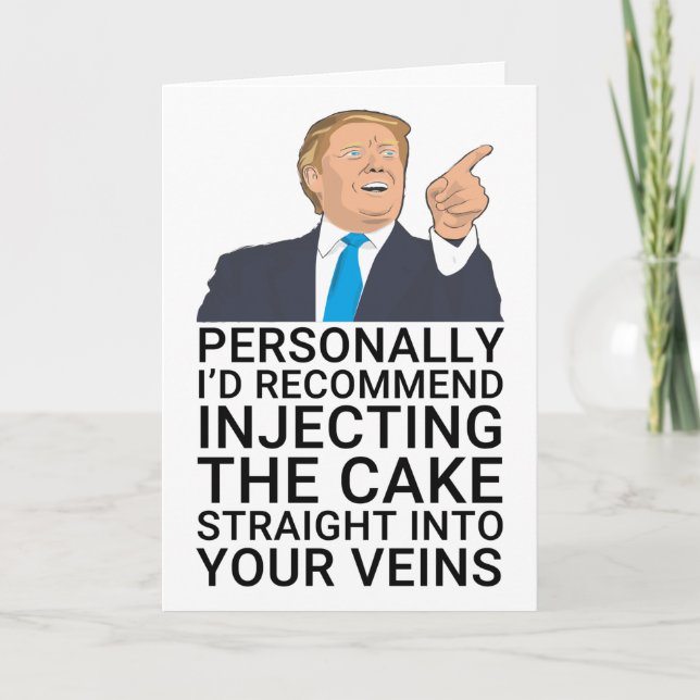Trump Funny Birthday Card (Front)