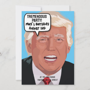 TRUMP FUNNY BIRTHDAY PARTY Invitation