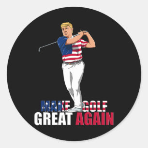 Trump - Funny Golf Gift Classic Round Sticker