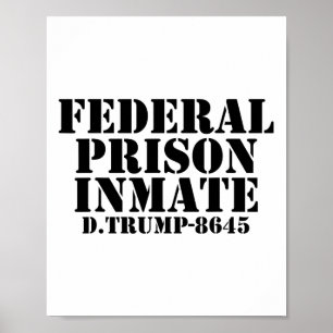 Trump Funny Halloween Costume T Shirt Prison Inmat Poster