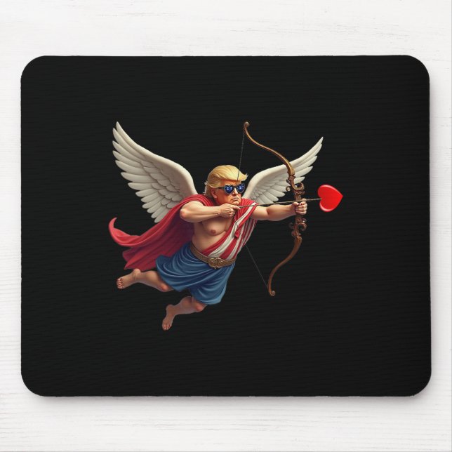 Trump Funny Heart Valentine  Mouse Mat (Front)