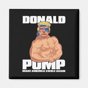 Trump Funny July 4th Donald Pump  Magnet