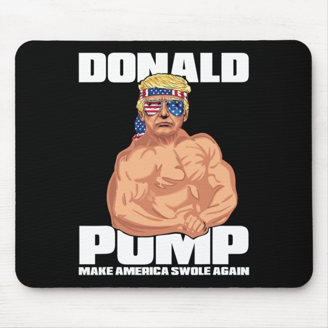 Trump Funny July 4th Donald Pump  Mouse Mat (Front)