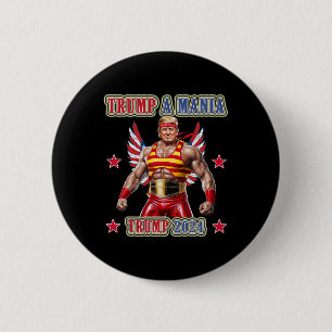 Trump Funny Wrestling Trumpamania Republican Conve 6 Cm Round Badge