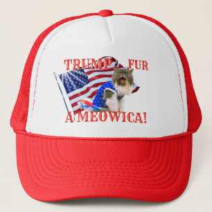TRUMP fur A'meowica! Cat Trucker Hat