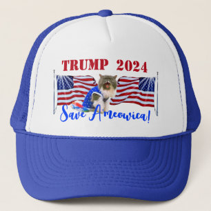 TRUMP fur A'meowica! Cute Cat Trucker Hat