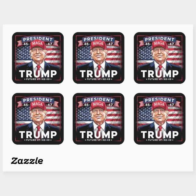 Trump Future VP 48-49 Square Sticker (Sheet)