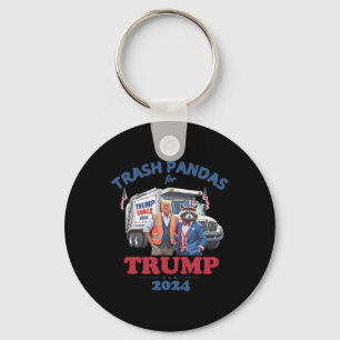 Trump Garbage Trash Pandas For Trump 2024  Key Ring