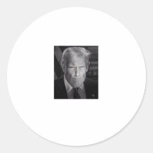 Trump Gigachad Portrait  Classic Round Sticker