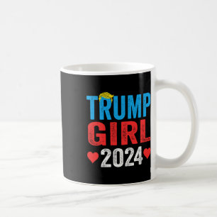 Trump Girl 2024 Cute Trump Flag Women Girls Kids Coffee Mug