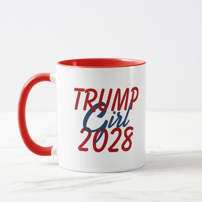 Trump Girl 2028 With Flag Shoe Mug (Left)