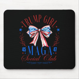Trump Girl 45 47 Mega Est 2024 Social Club Happy 4 Mouse Mat