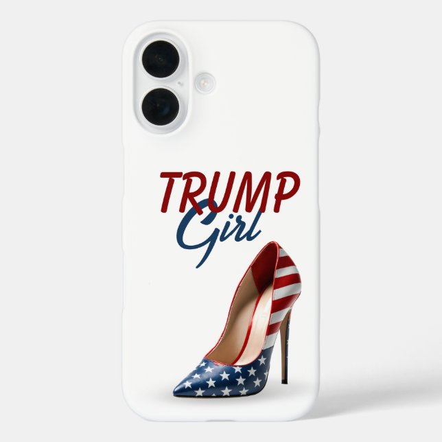 TRUMP GIRL Flag High Heel Shoe Case-Mate iPhone Case (Back)