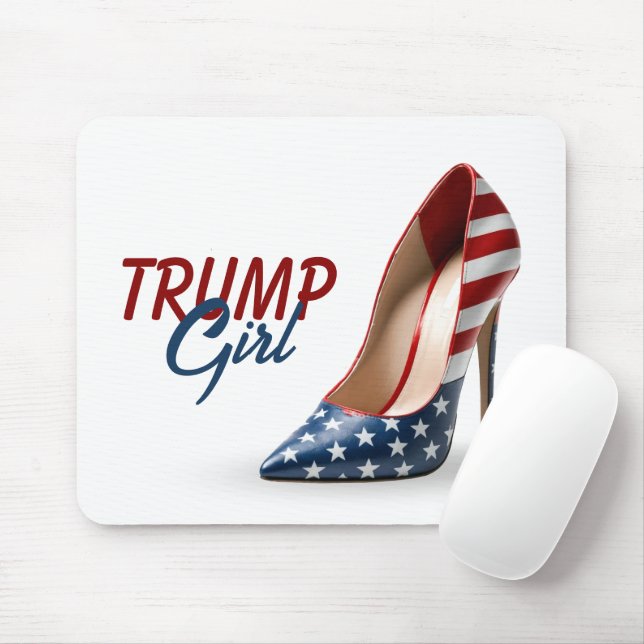 TRUMP GIRL Flag High Heel Shoe Mouse Mat (With Mouse)