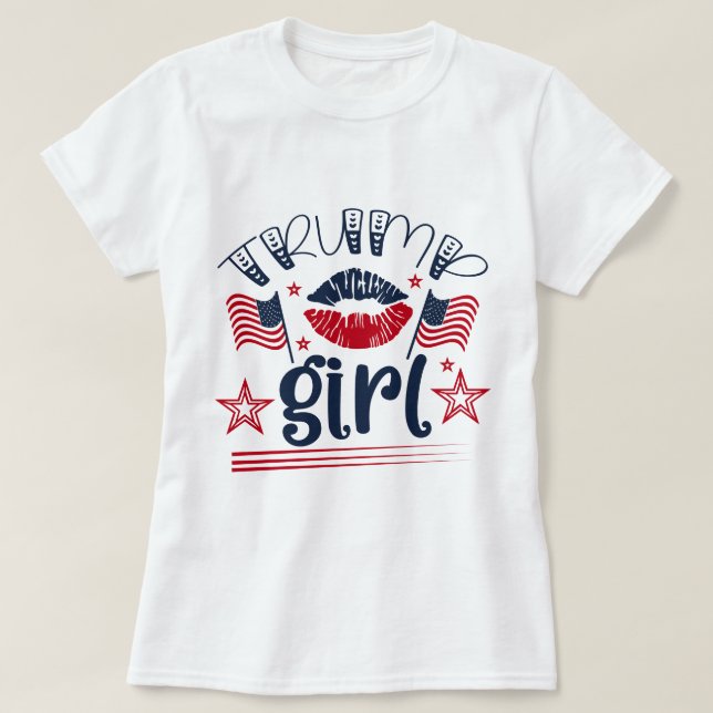 Trump Girl Girly Design T-Shirt (Design Front)