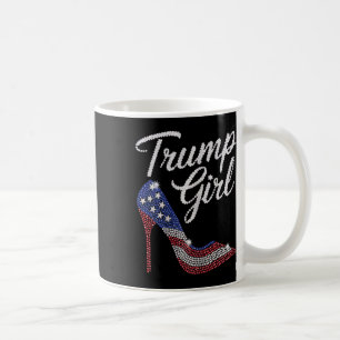 Trump Girl High Heel American Flag Bling Patriot T Coffee Mug