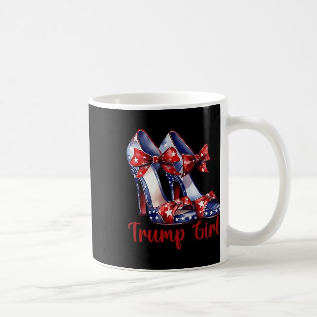 Trump Girl High Heel Stilettos American Flag Trump Coffee Mug (Right)