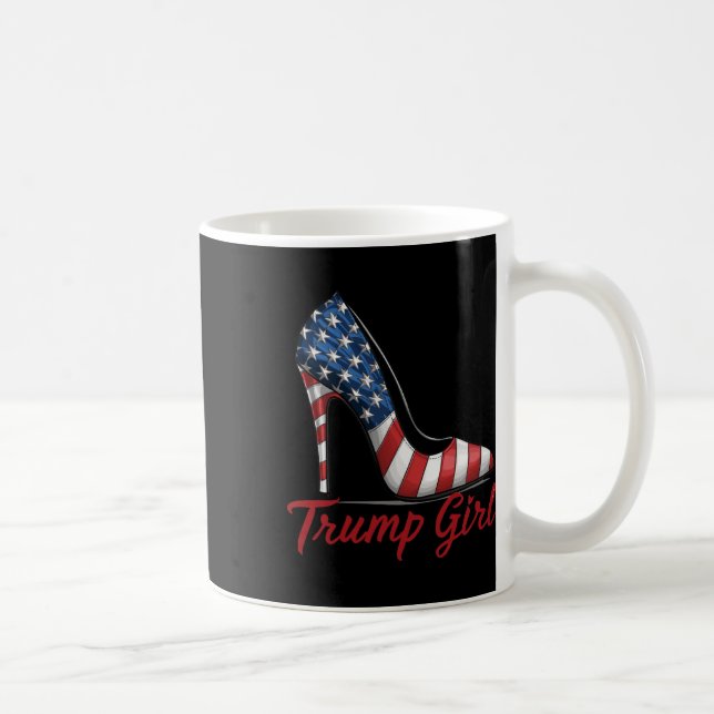 Trump Girl High Heel Stilettos American Flag Trump Coffee Mug (Right)