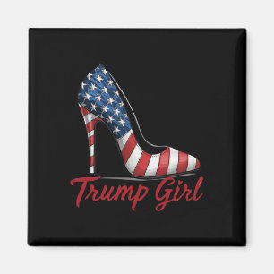 Trump Girl High Heel Stilettos American Flag Trump Magnet