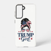 Trump Girl Messy Bun Trump 2024 Election American 