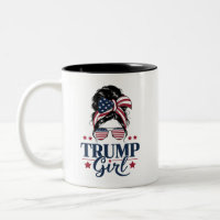 Trump Girl Messy Bun Trump 2024 Election American