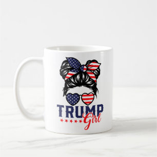 Trump Girl Messy Bun Trump 2024 Election Coffee Mug
