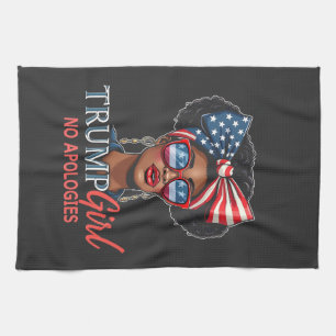 Trump Girl No Apologies Inaguration Girls Power Tea Towel
