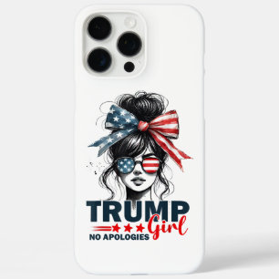 Trump Girl No Apologies Messy Bun Sunglasses Trump iPhone 16 Pro Max Case