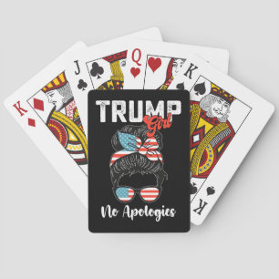 Trump Girl No Apologies Presidential Election Playing Cards