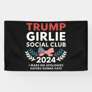 Trump Girlie Coquette Social Club Bow Election Banner