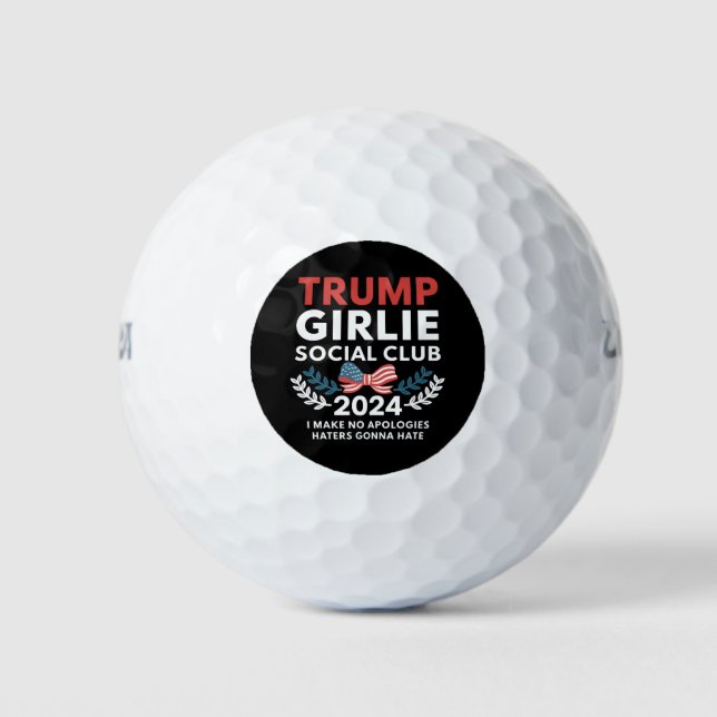 Trump Girlie Coquette Social Club Bow Election  Golf Balls (Front)