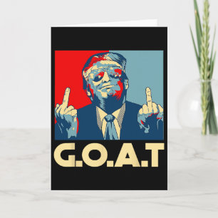 Trump Goat 45th President Middle Finger Election R Card