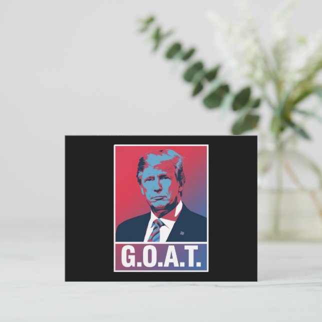 Trump GOAT Election 2024 Republican Vintage Postcard (Standing Front)