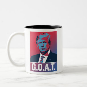 Trump GOAT Election 2024 Republican Vintage Two-Tone Coffee Mug
