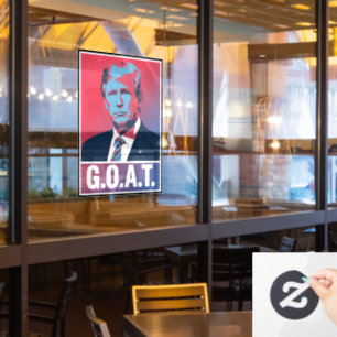 Trump GOAT Election 2024 Republican Vintage Window Cling