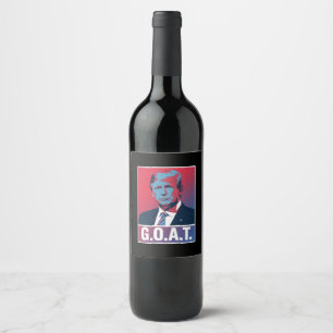 Trump GOAT Election 2024 Republican Vintage Wine Label