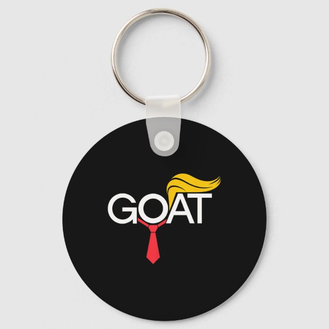 Trump Goat Election Funny Support Republican Pro A Key Ring (Front)