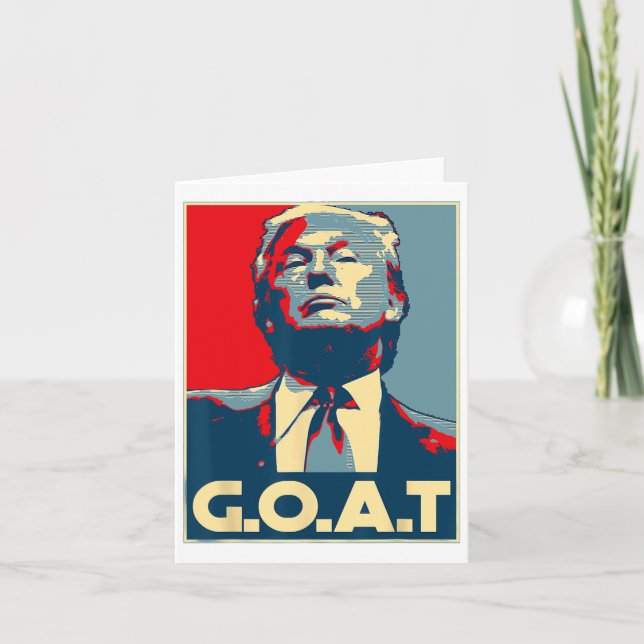 Trump Goat Middle Finger Election 2024 Republican  Card (Front)