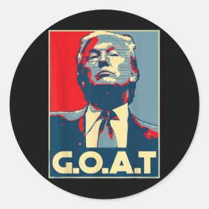 Trump Goat Middle Finger Election 2024 Republican Classic Round Sticker