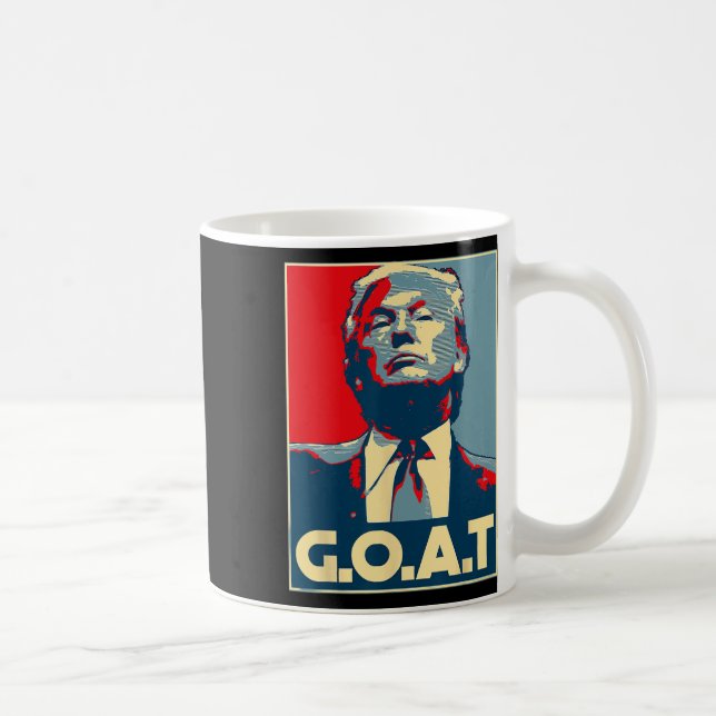 Trump Goat Middle Finger Election 2024 Republican  Coffee Mug (Right)