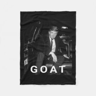 Trump Goat Republican Conservative Gift Trump 2024 Fleece Blanket