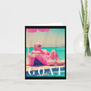 Trump Goat Shirt Summer 2024 Retro Funny Pink Dona Card