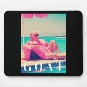 Trump Goat Summer 2024 Retro Funny Pink Donald Tru Mouse Mat